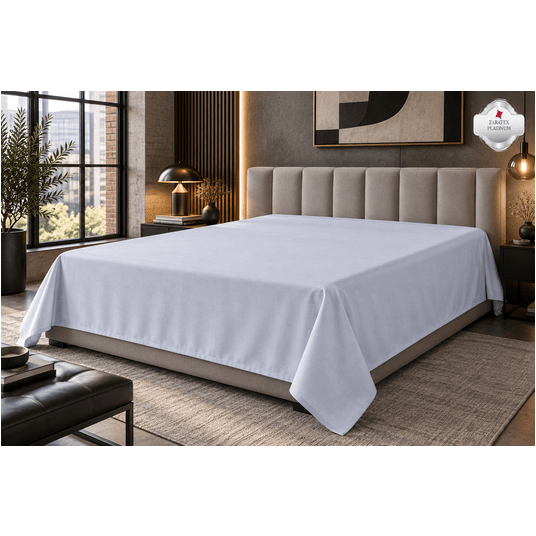 Prześcieradło bawełniane 220x210cm srebrne -zdjęcie numer 1