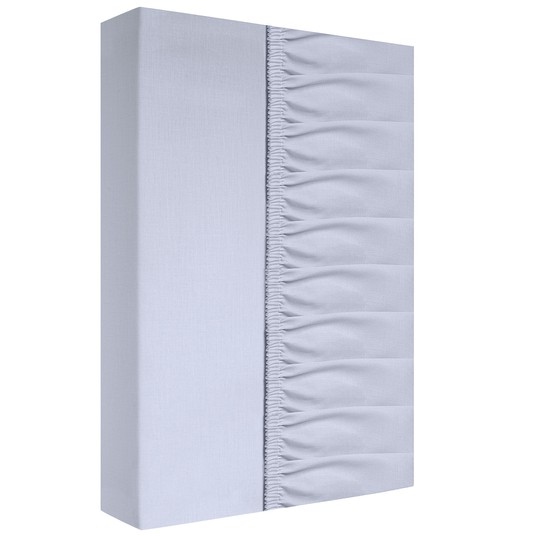 Prześcieradło bawełniane z gumką 220x200cm srebrne -zdjęcie numer 2