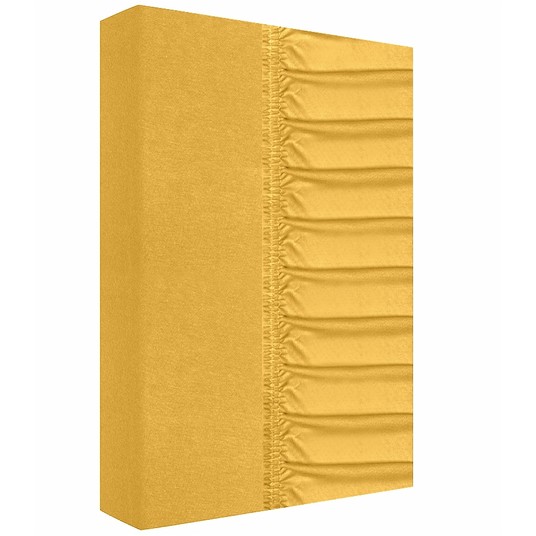 Prześcieradło jersey z gumką 160x200+25cm miodowy -zdjęcie numer 2