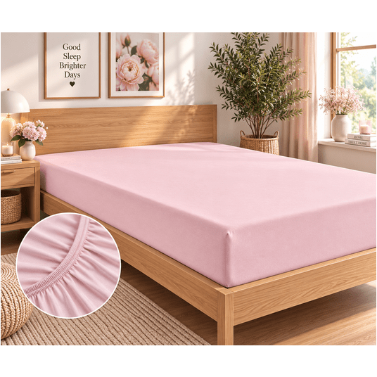 Prześcieradło jersey z gumką 220x200+25cm różane -zdjęcie numer 1