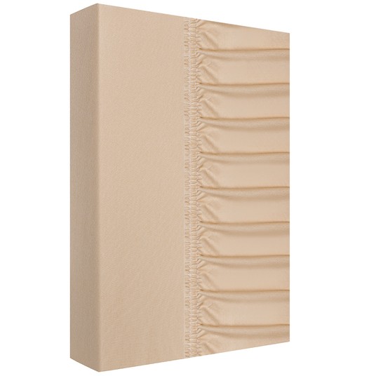 Prześcieradło jersey z gumką 90x200+25cm kość słon -zdjęcie numer 2