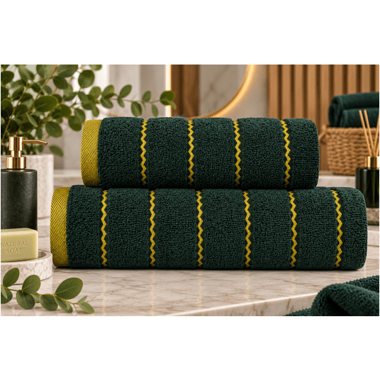 Ręcznik "OSCAR" 50x90 550g/m2 Ciemny Zielony -zdjęcie numer 1