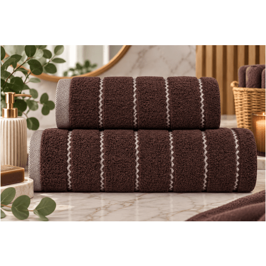 Ręcznik "OSCAR" 70x140 550g/m2 Brązowy -zdjęcie numer 1