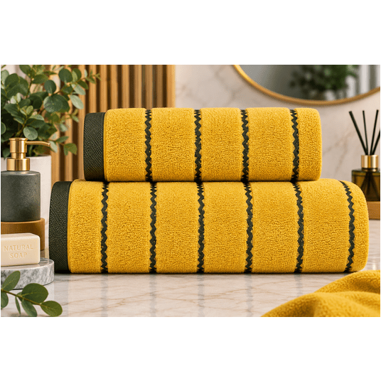 Ręcznik "OSCAR" 70x140 550g/m2 Miodowy -zdjęcie numer 1