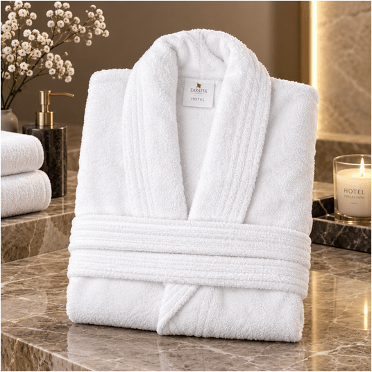 Szlafrok Frotte Napoli 350g/m2 rozmiar XL biały -zdjęcie numer 2